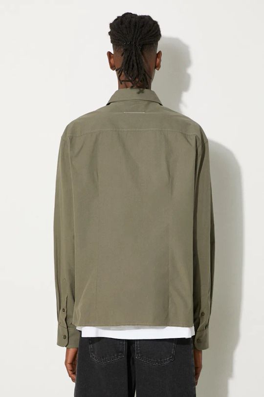 Clothing MM6 Maison Margiela cotton shirt SH0DT0012.M35152 green