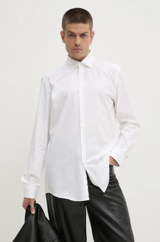 HUGO camicia in cotone slim bianco 50524832