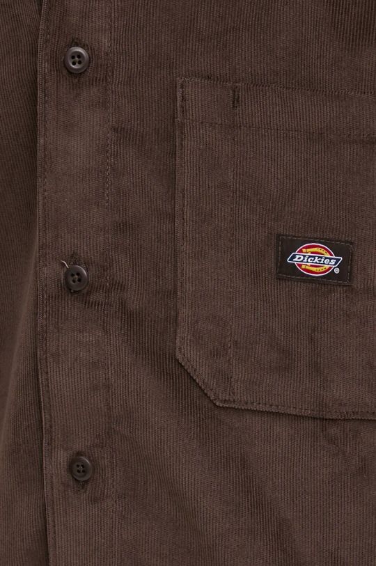 Manšestrová košeľa Dickies CORDUROY DK0A8652 hnedá