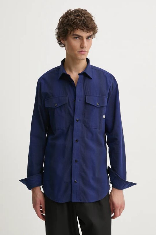 G-Star Raw camicia in cotone D24963.D744 blu navy