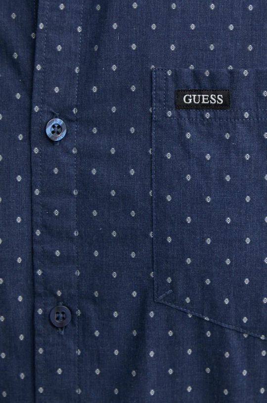 Bavlněná košile Guess M4BH42.WGK50 námořnická modř AW24