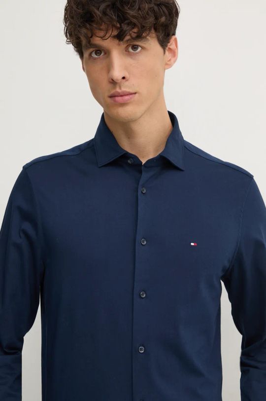 Tommy Hilfiger camicia in cotone MW0MW36908 blu navy