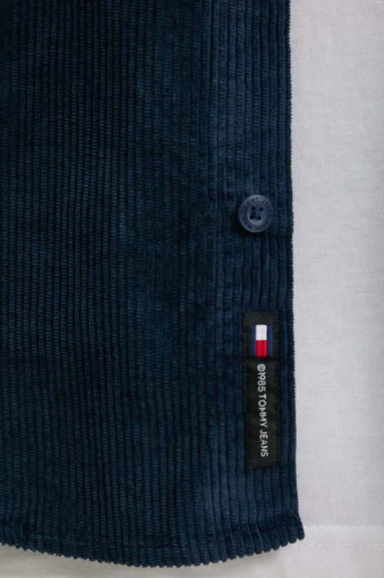 Srajca iz rebrastega žameta Tommy Jeans DM0DM19660 mornarsko modra