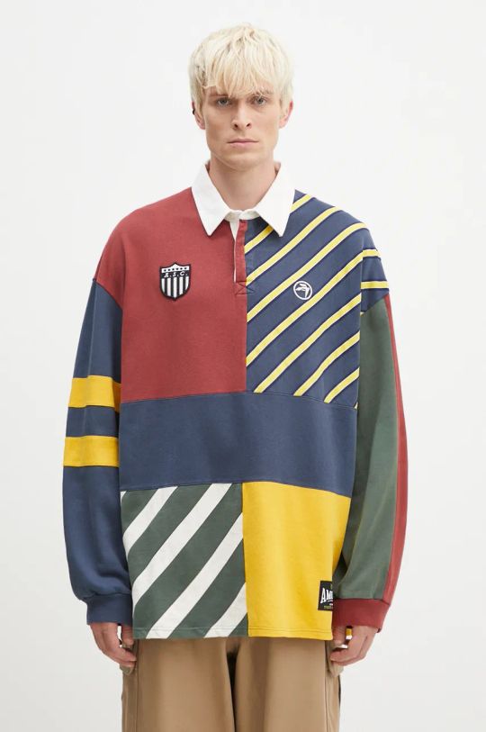 AMBUSH felpa in cotone Patchwork Rugby Shirt applique multicolore BMGC004F24JER0018484