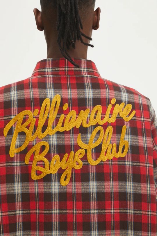 Bavlněná košile Billionaire Boys Club Longsleeve Check Shirt červená B24322