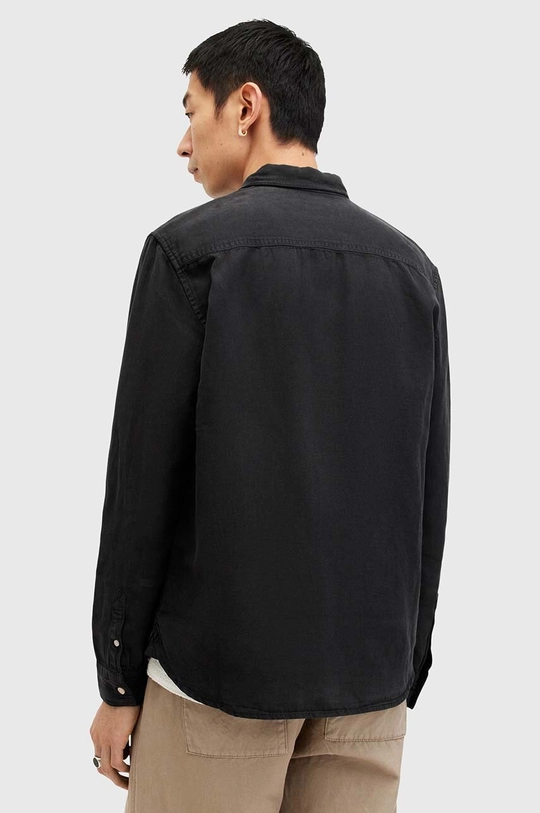 AllSaints camasa din amestec de in LAGUNA LS SHIRT negru M160SB