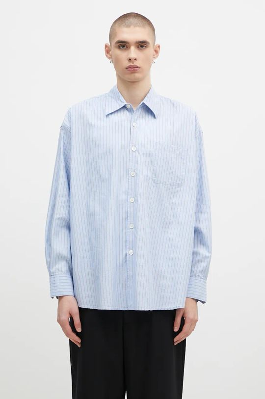 Our Legacy camicia in cotone Borrowed Shirt rilassato blu M4242BBD