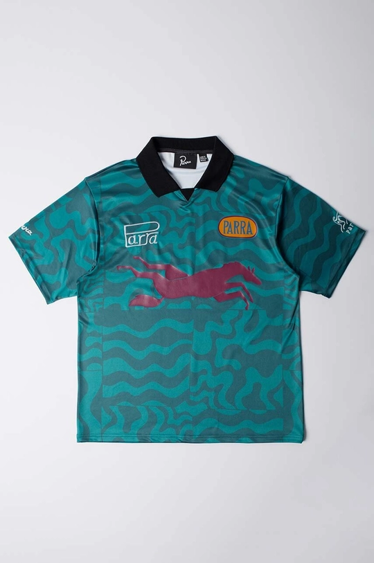 Тениска с яка by Parra Sports Flage Polo Shirt стандартна тюркоазен 52102