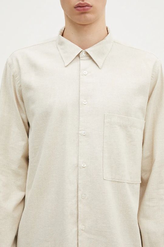 Universal Works cotton shirt beige 31651.SAND