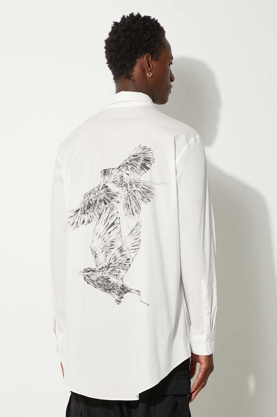 Πουκάμισο Y-3 Graphic Shirt λευκό JE9273