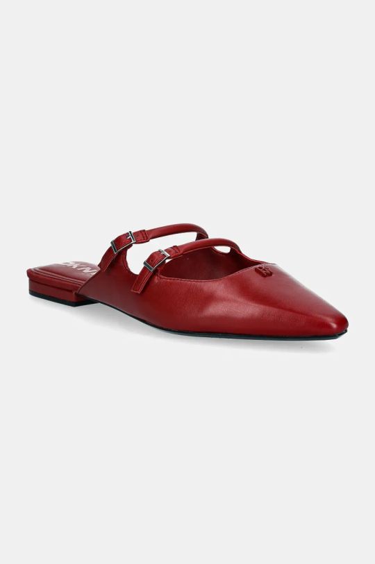 Dkny ciabatte slide Cahana pelle fiore rosso K3441639.RUB