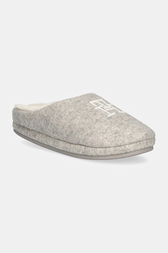 Тапки Tommy Hilfiger TH EMBROIDERED BASICS SLIPPER серый FW0FW08135