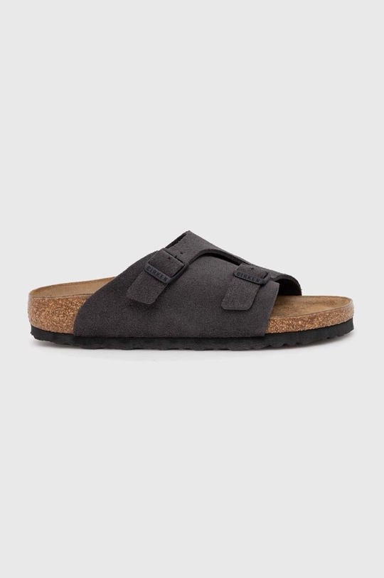 Birkenstock suede sliders Zürich 1028547 gray AW24