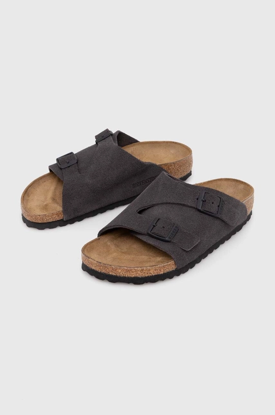 Обувки Велурени чехли Birkenstock Zürich 1028547 сив