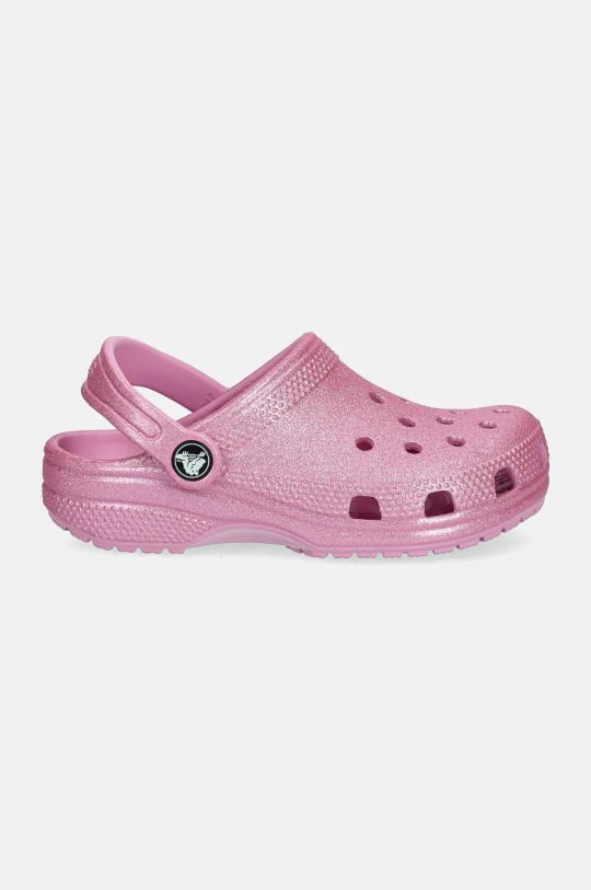 Crocs klapki dziecięce CLASSIC GLITTER CLOG 206993.CLASSIC.GLITTER różowy AW24