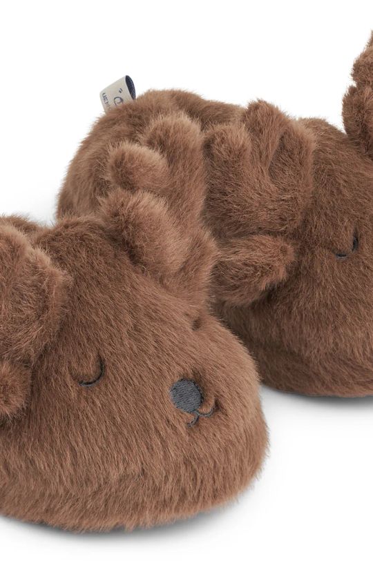 Deklice Otroški copati Liewood Aviaja Reindeer Slippers LW19884 rjava