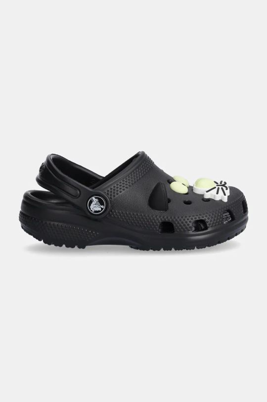 Дитячі шльопанці Crocs CLASSIC GLOW BLACK CAT CLOG 210197.CLASSIC.GLOW.BLA чорний AW24