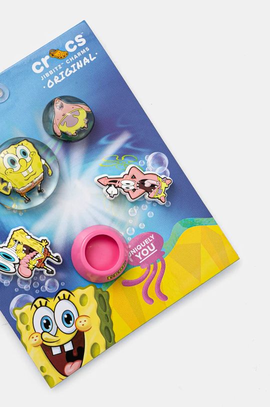 Детские значки для обуви Crocs Spongebob Bubble 5 шт 10013556.Spongebob.Bubb жёлтый AW24