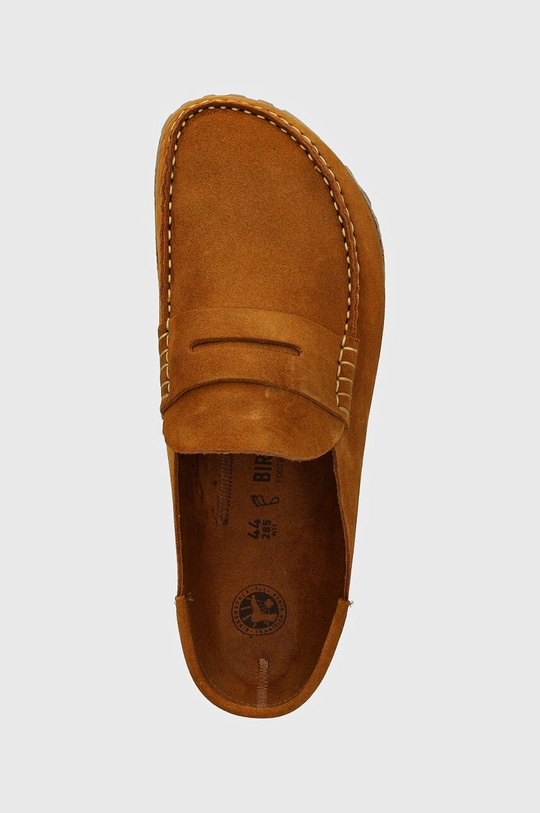 Велурени чехли Birkenstock Naples кафяв 1024995