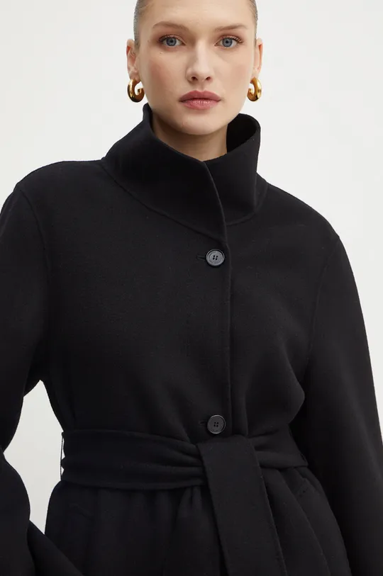 čierna Vlnený kabát Karl Lagerfeld