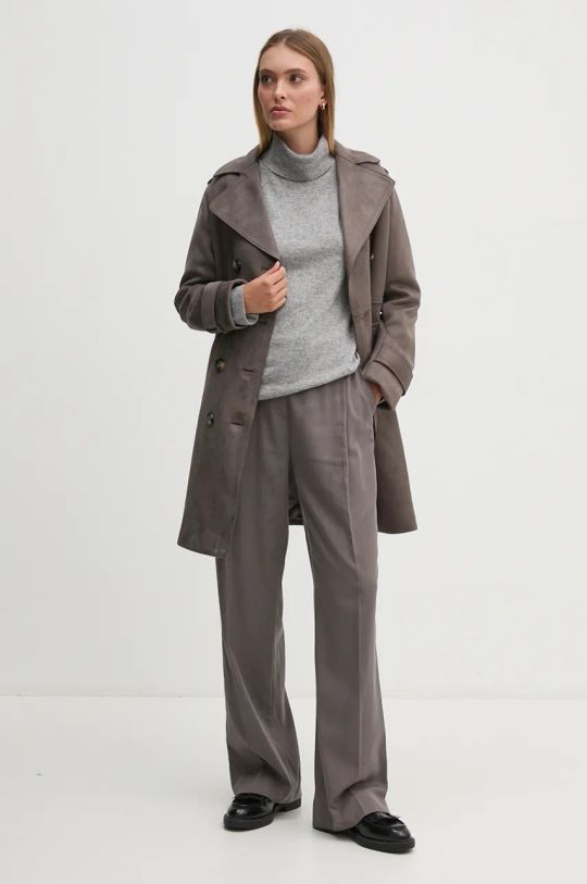 Палто Sisley 20AZLN04H сив AW24