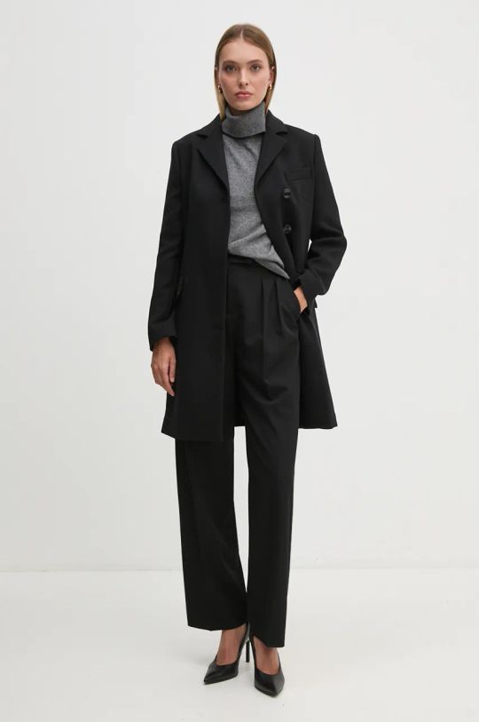 Sisley cappotto 22GWLN04G nero AW24