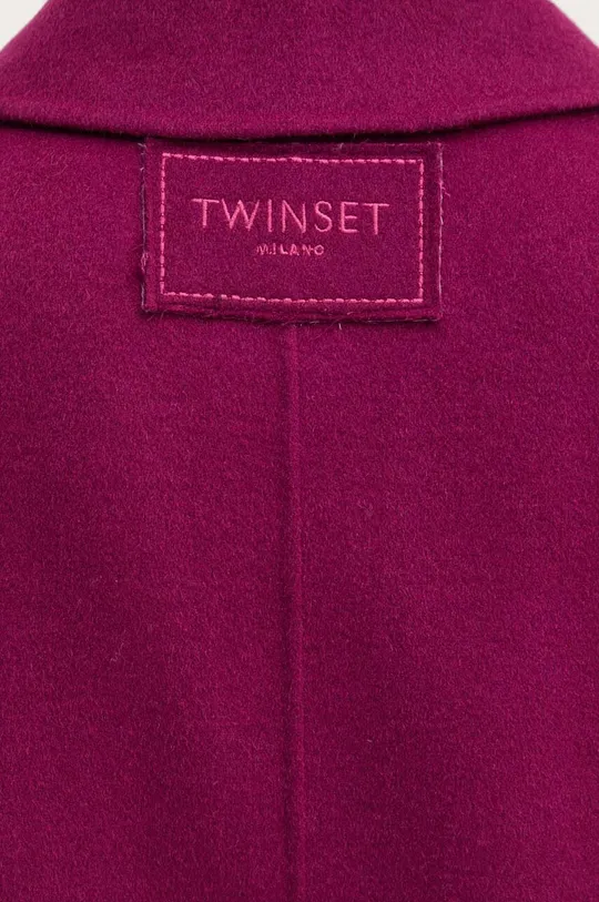 Вовняне пальто Twinset рожевий 242TP2062