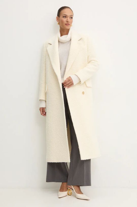 BOSS cappotto con aggiunta di lana beige 50524955