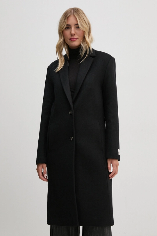 Calvin Klein cappotto in lana non isolato nero K20K207701