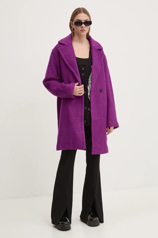 Desigual cappotto con aggiunta di lana AMBERES 24WWEW50 violetto AW24