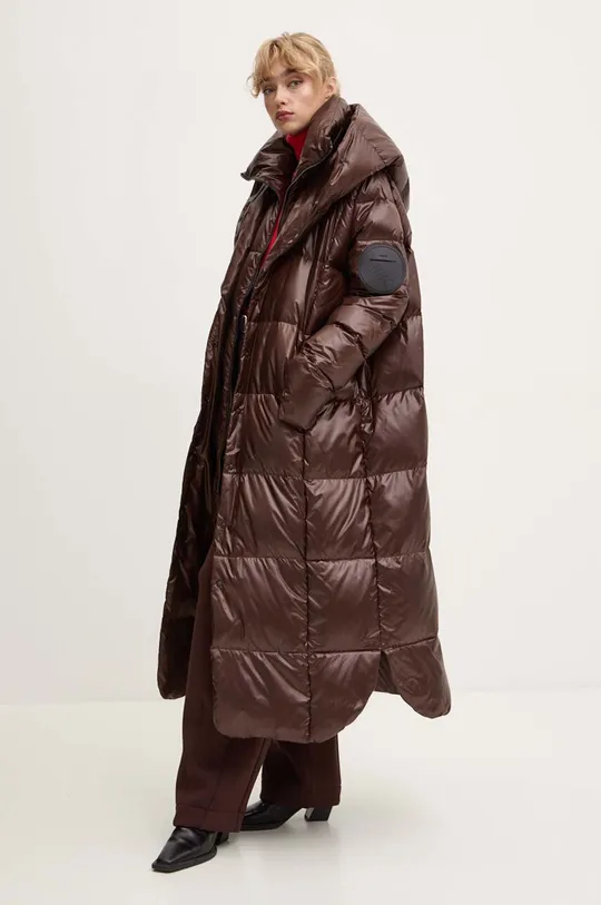 Пуховая куртка MMC STUDIO PL с утеплением коричневый MILA.COAT