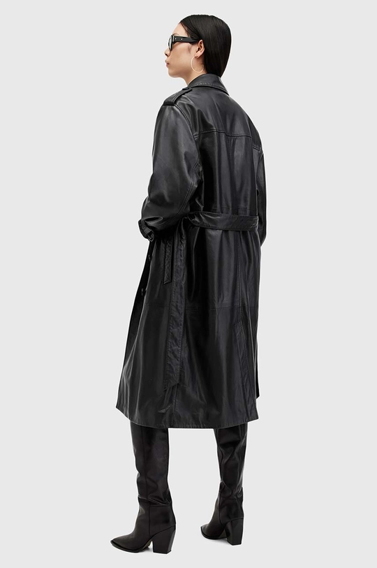 AllSaints cappotto in pelle HENDRY W114LB