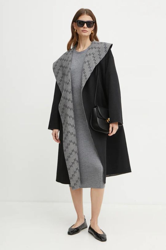 Karl Lagerfeld cappotto in cotone double face senza nero 246W1502