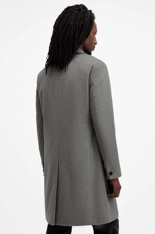 AllSaints płaszcz z domieszką wełny HAL COAT szary M005OZ