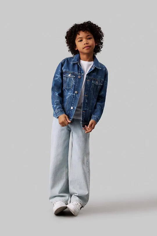 Calvin Klein Jeans kurtka jeansowa dziecięca Bawełna