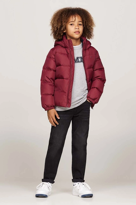 Tommy Hilfiger giacca per bambini granata KB0KB08341.9BYH.128.176