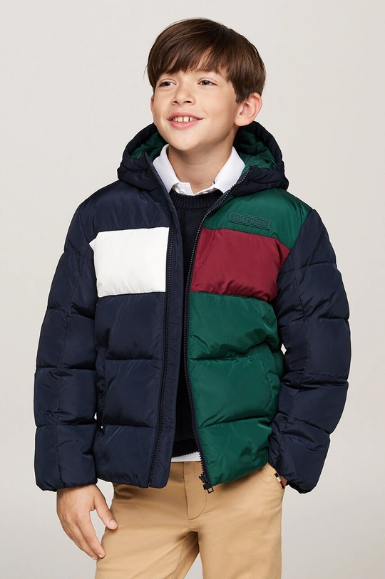 Tommy Hilfiger geaca copii cu captuseala verde KB0KB09209.9BYH.128.176