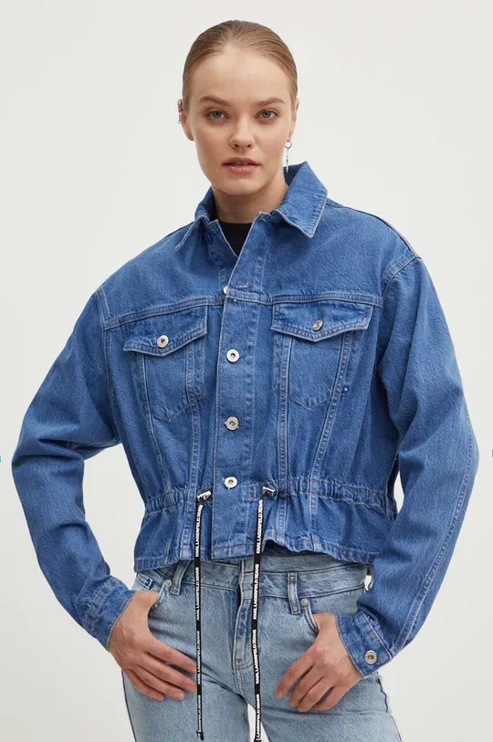 μπλε Τζιν μπουφάν Karl Lagerfeld Jeans Γυναικεία