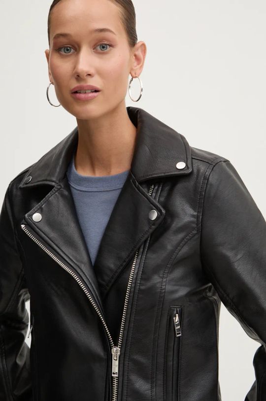 Biker jakna Abercrombie & Fitch črna KI144.4166.900