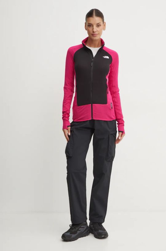 The North Face felpa da sport Bolt Polartec NF0A825KROM1 rosa AW24