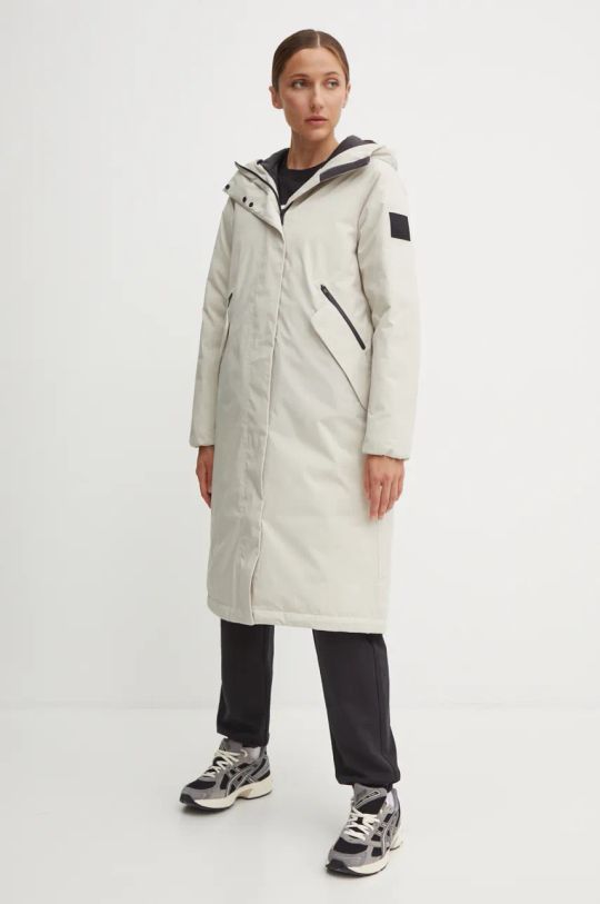 Jack Wolfskin geaca de puf Brandenburger cu captuseala bej A60200