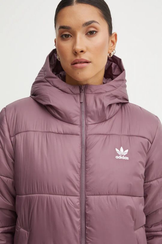 Куртка adidas Originals Long Puffer фиолетовой IW5857