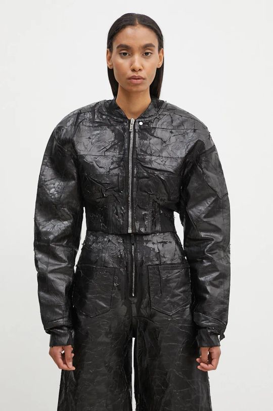 Μπουφάν Rick Owens Collage Bomber χωρίς μόνωση μαύρο DS02D2723.BMC