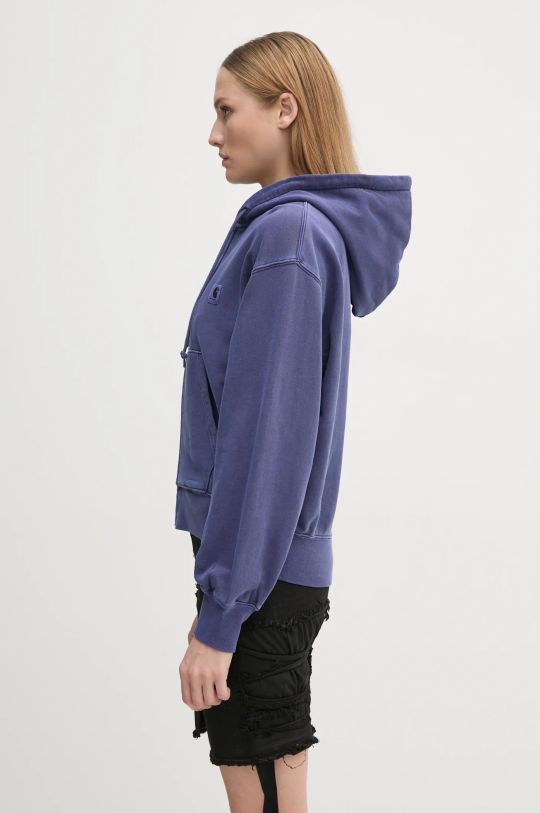 Carhartt WIP cotton sweatshirt Hooded Nelson Jacket I033830.2BZGD violet AW24