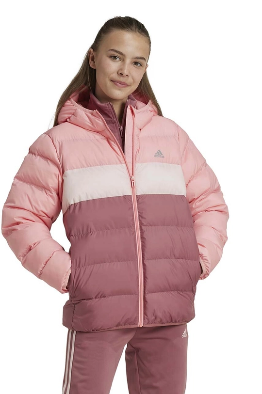 Dětská bunda adidas J SDKT s podšívkou růžová IY6916