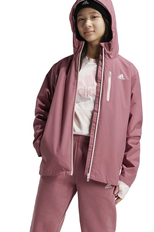 Dětská bunda adidas J 2in1KT nezateplené růžová IW0546