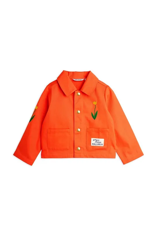 Дитяча бавовняна куртка Mini Rodini Mallorca помаранчевий