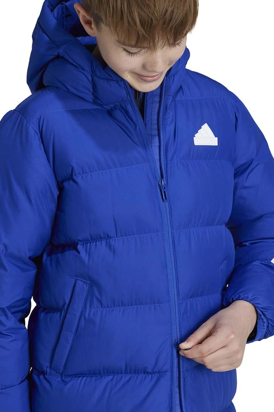 Dětská bunda adidas J FI 3S PARKA IW1811 modrá