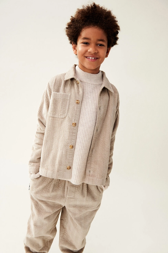 Liewood giacca per bambini Paule Corduroy Overshirt non isolato beige LW19454