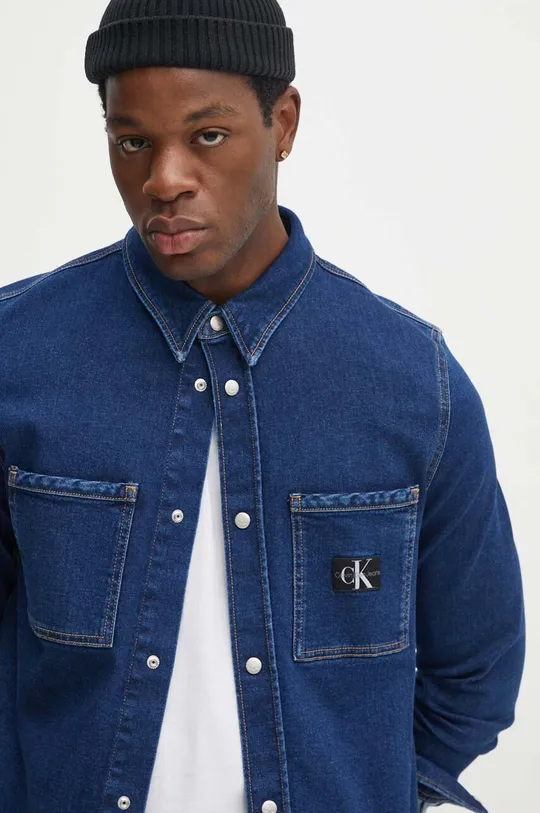 темно-синій Джинсова куртка Calvin Klein Jeans